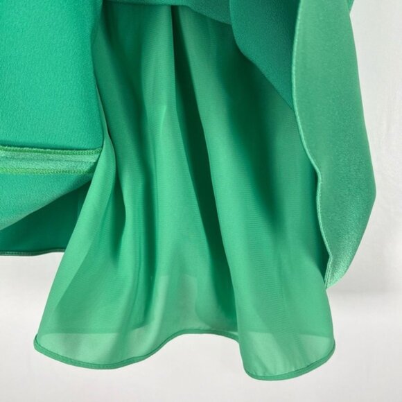 NWT alice + olivia JADE Cowl Back Lined‎ Satin Mini Dress CC005205551 Size 12 - Picture 13 of 16